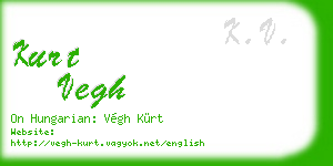 kurt vegh business card